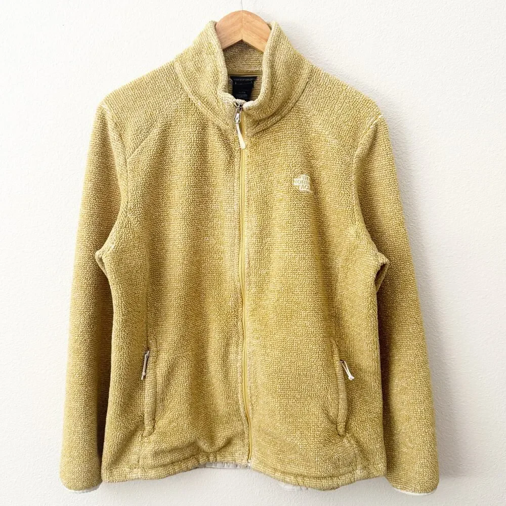 THE NORTH FACE | Osito Fleece‎ Full Zip Jacket Mustard Yellow Fuzzy | XL